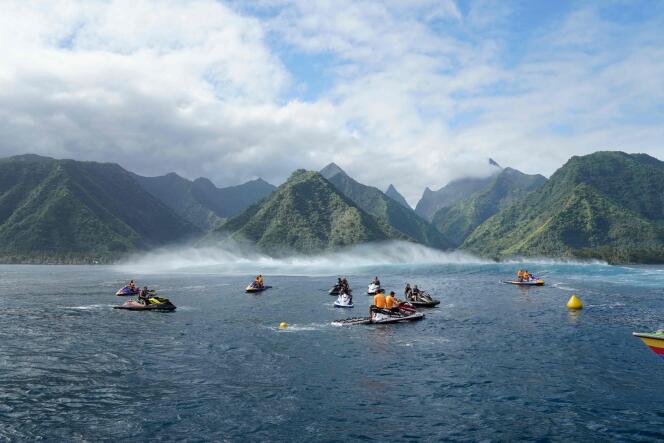 La ola Teahupoo en Tahití, 15 de agosto de 2023.